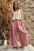 Pure Cotton Santos Quinn Culotte Pant Indian Pink /14 =